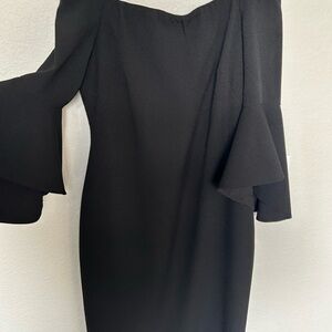 Leith Black Long Sleeve Dress